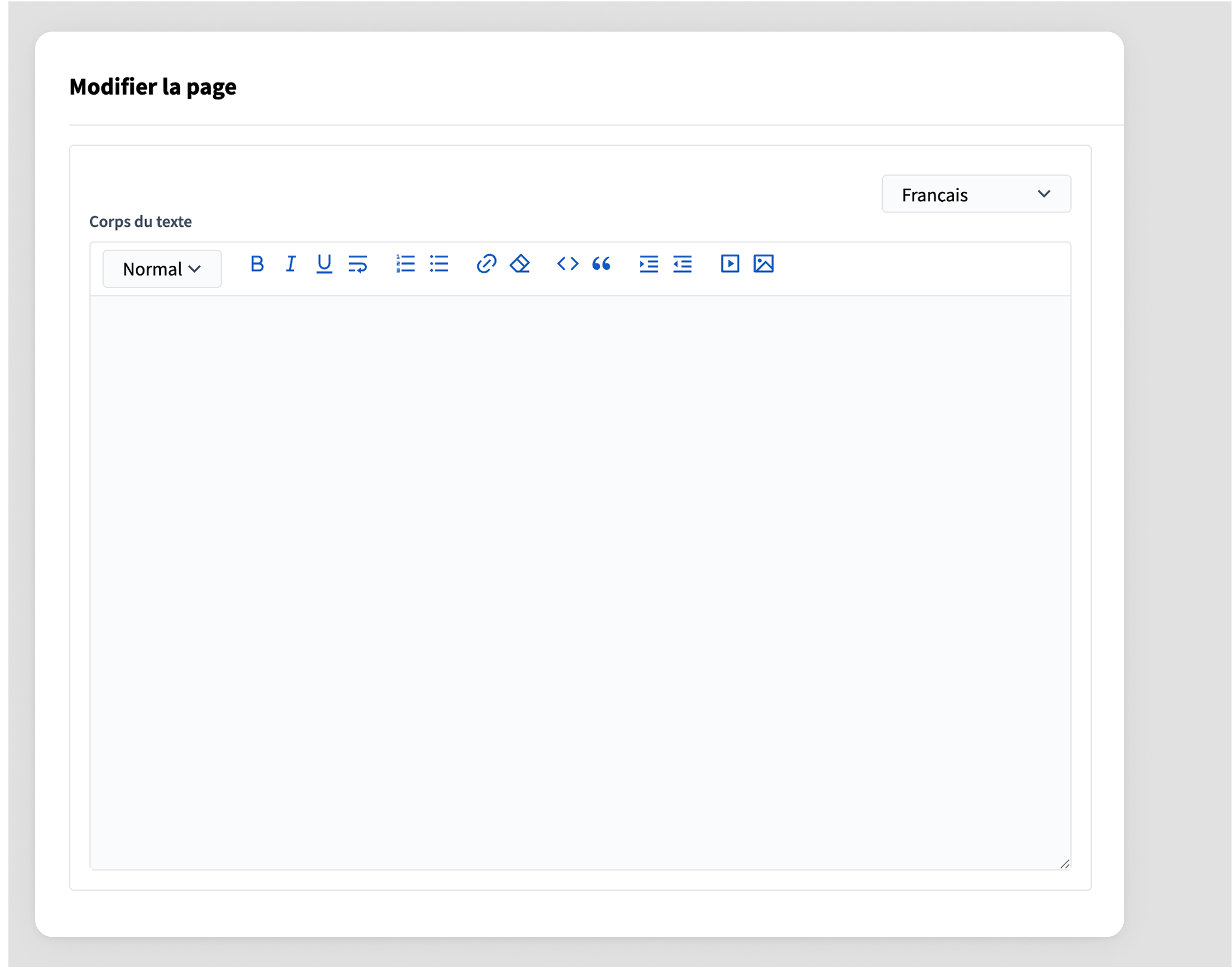 Formulaire de nouvelle page