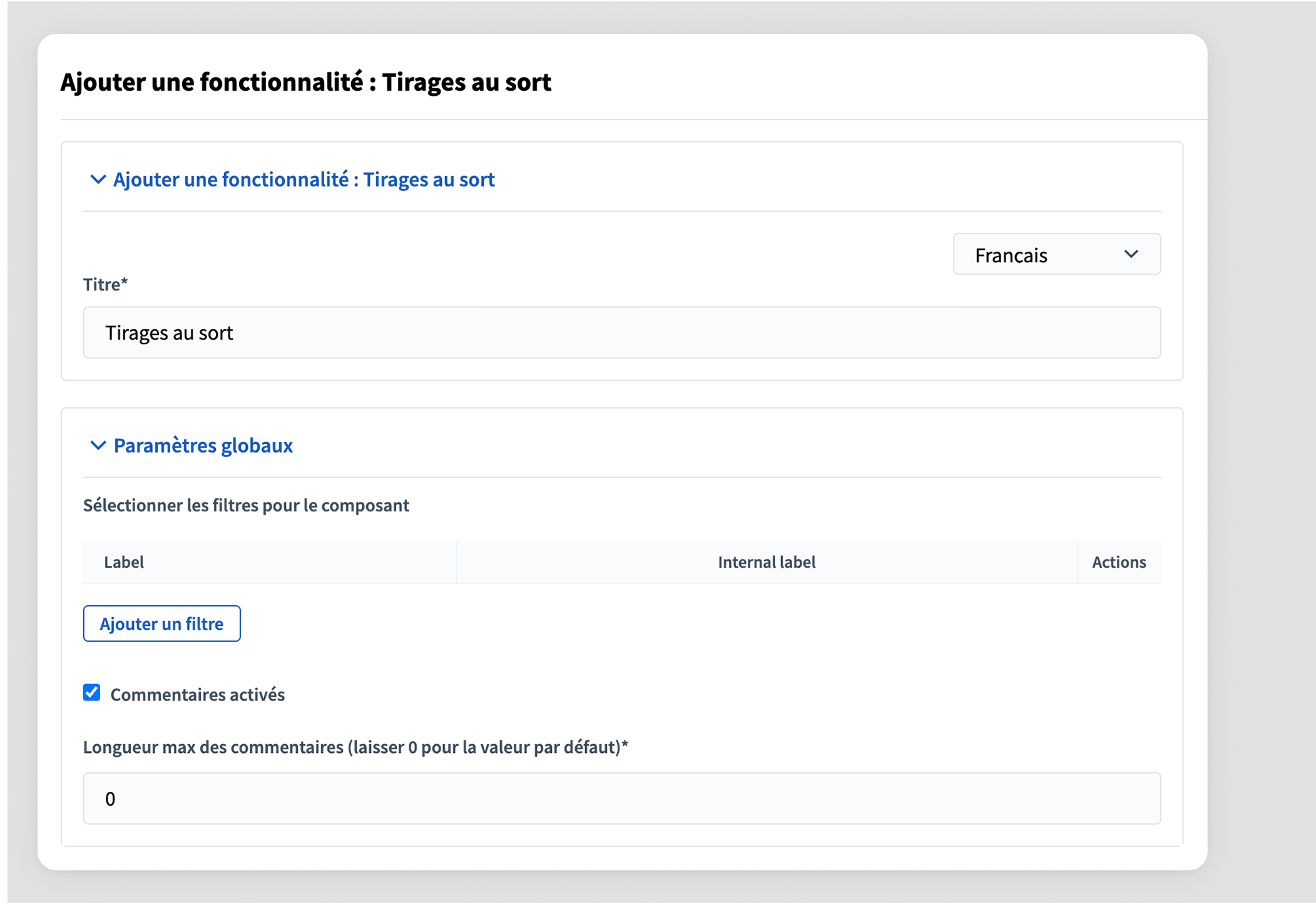 Add component form