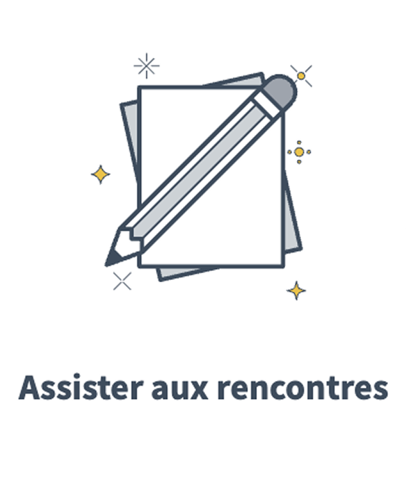 badge de réunion assisté