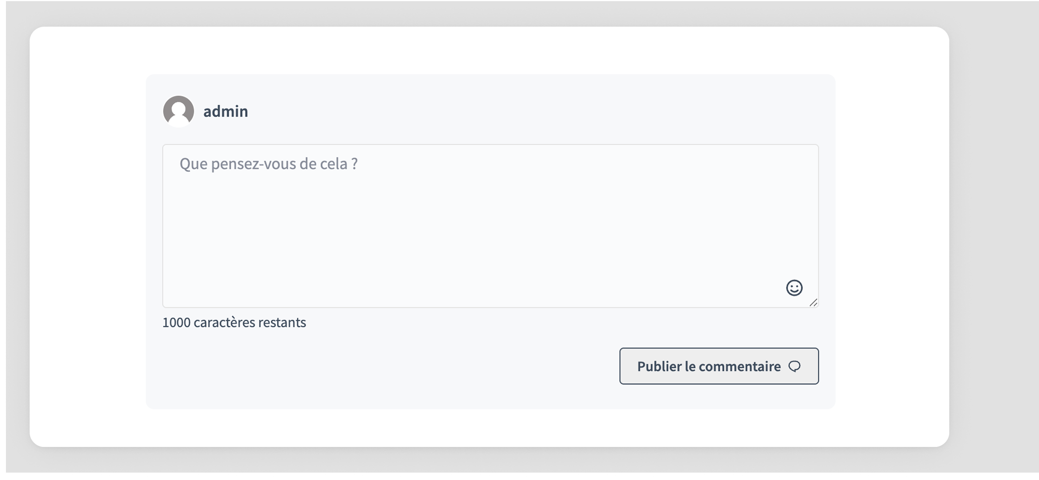 Comments form