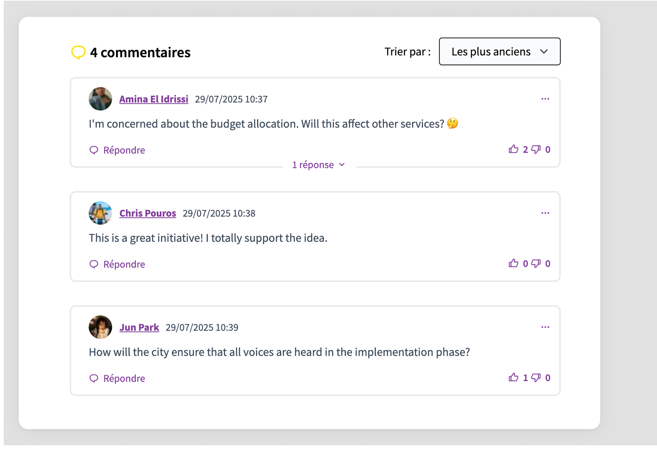 Comments example
