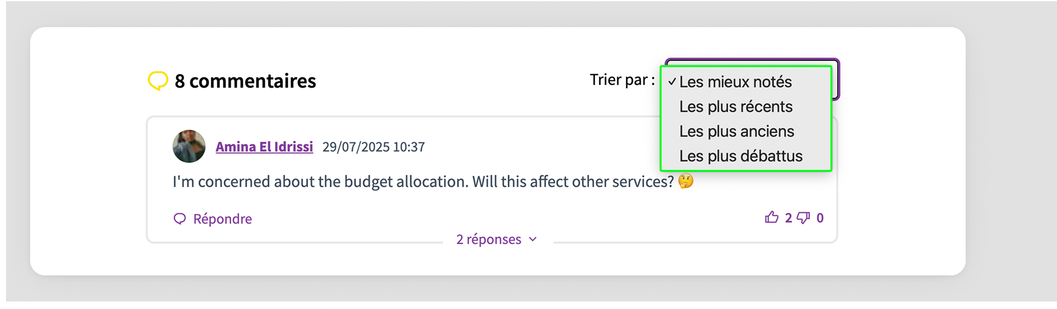 Order comments