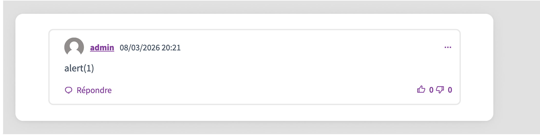 XSS in comments (read)