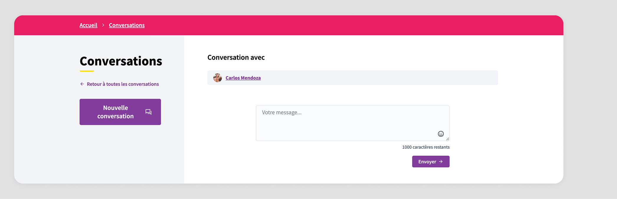 Formulaire de conversation