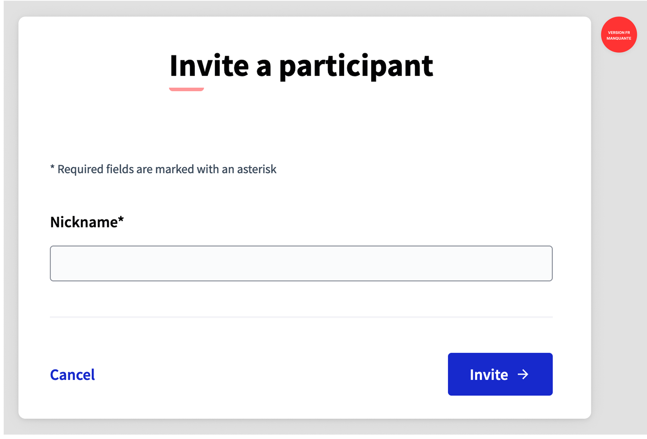 User groups: invite a participant