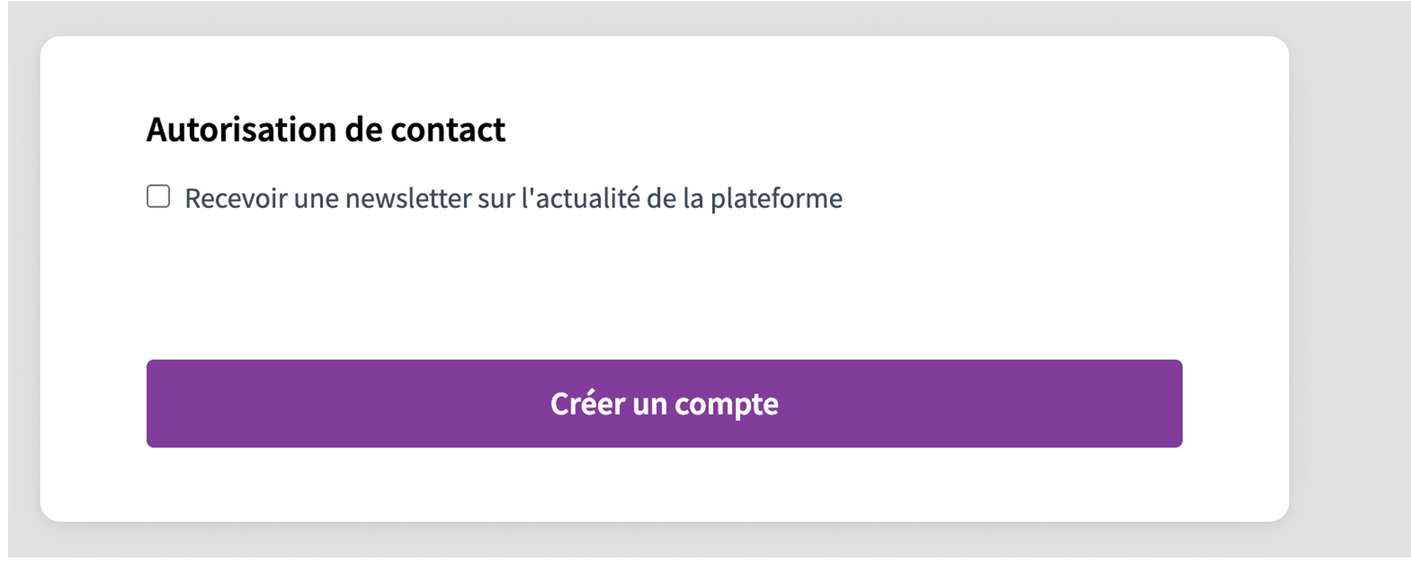 Contact permission in participant registration