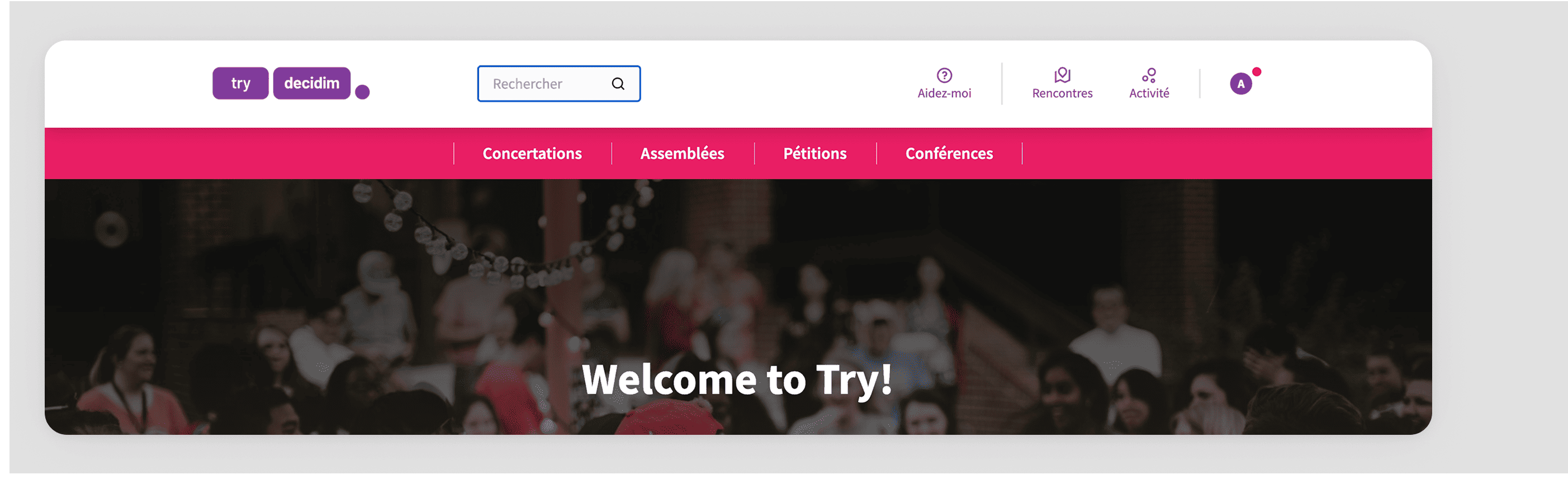 Search input in frontend navigation bar