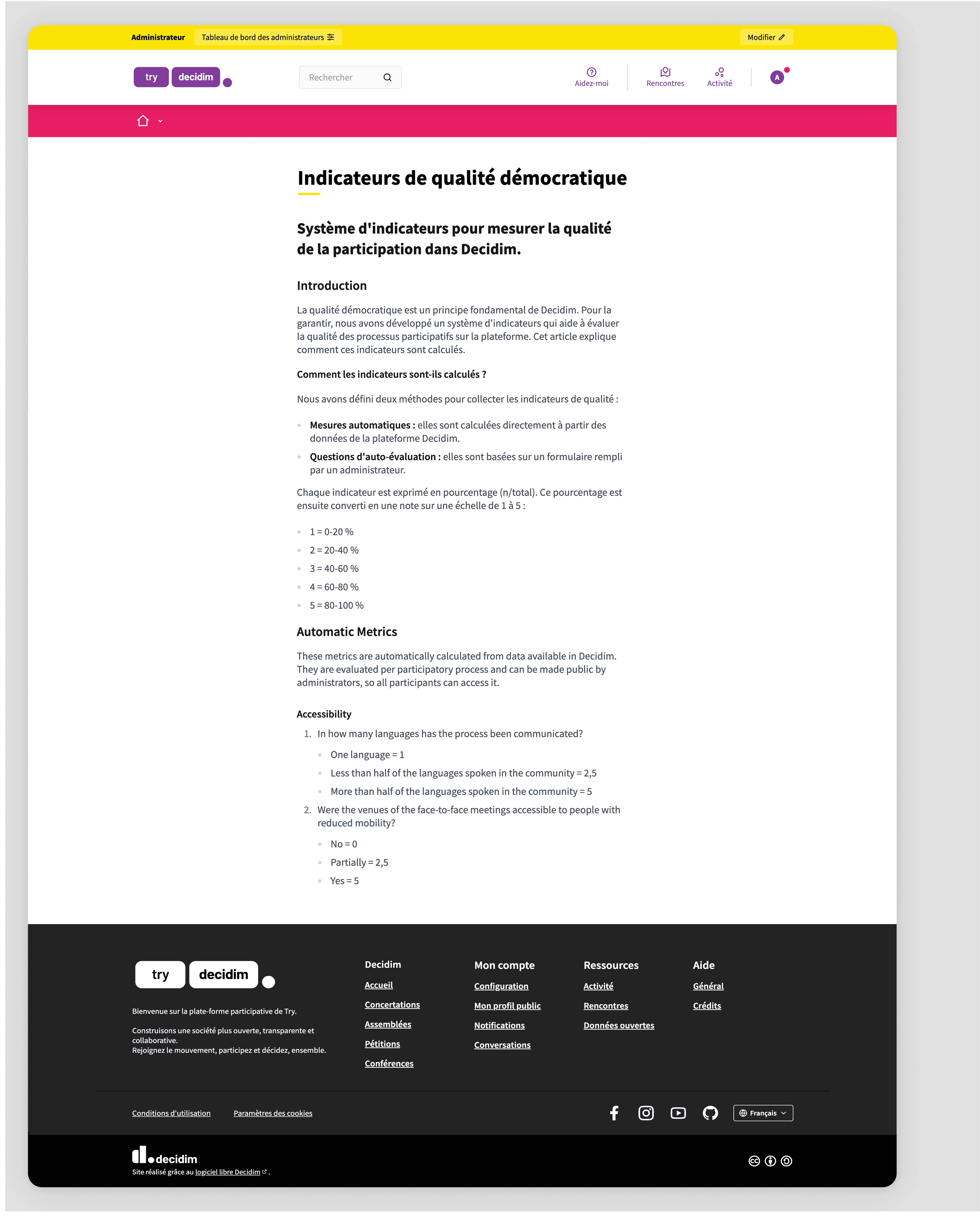 Frontend: show a page