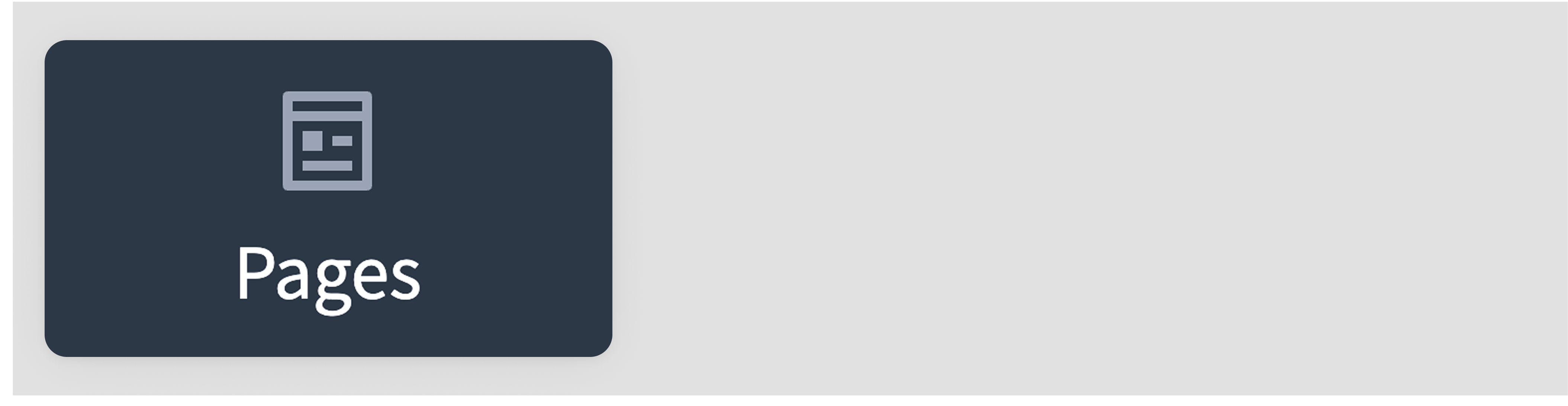 Pages: Access pages panel
