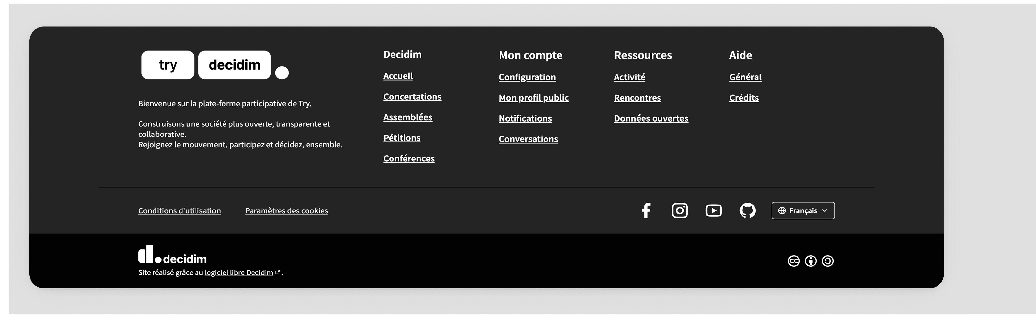 Decidim Appearance official footer logo