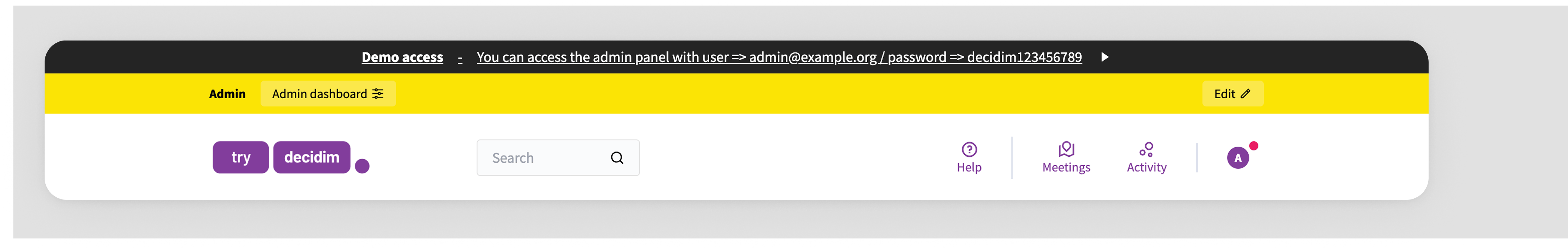 Decidim Appearance omnipresent banner frontend
