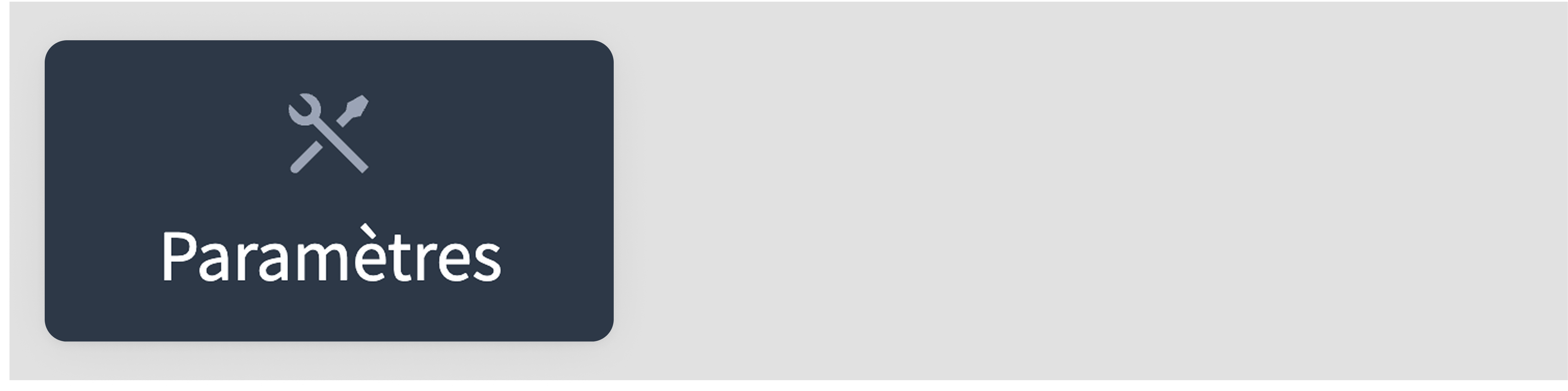 Settings: Access settings panel