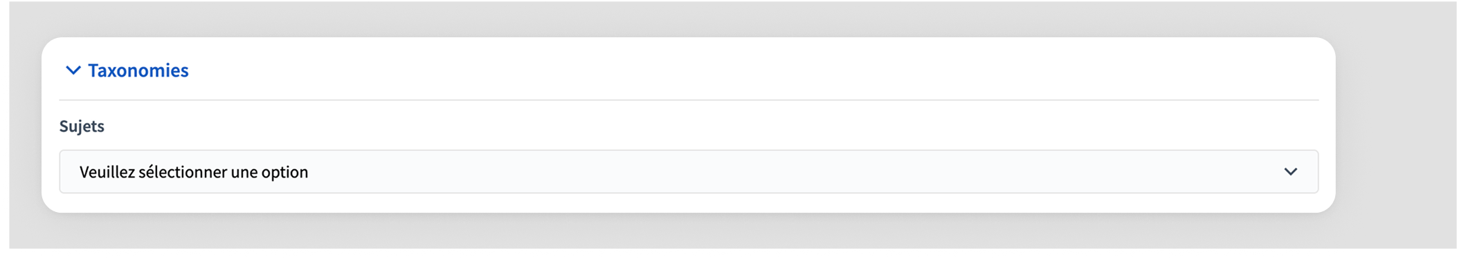 New conference form filters section