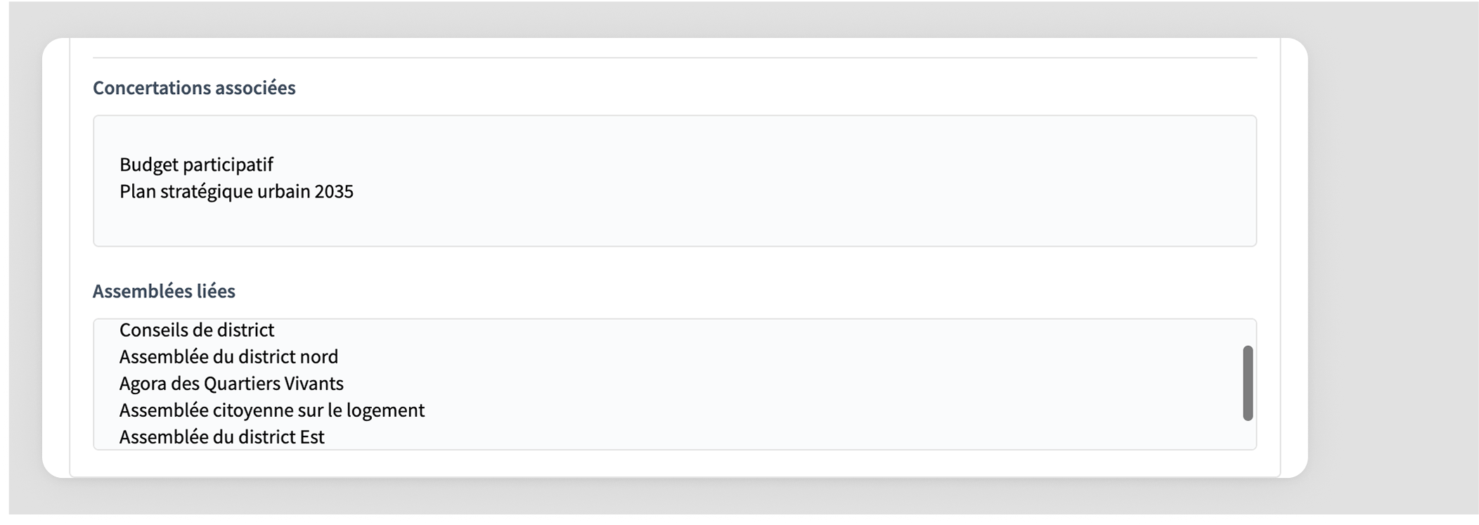 New conference form Related spaces section