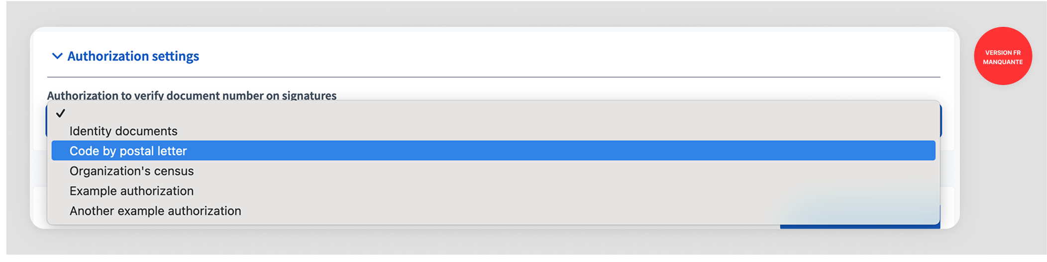 Initiative type form authorizations