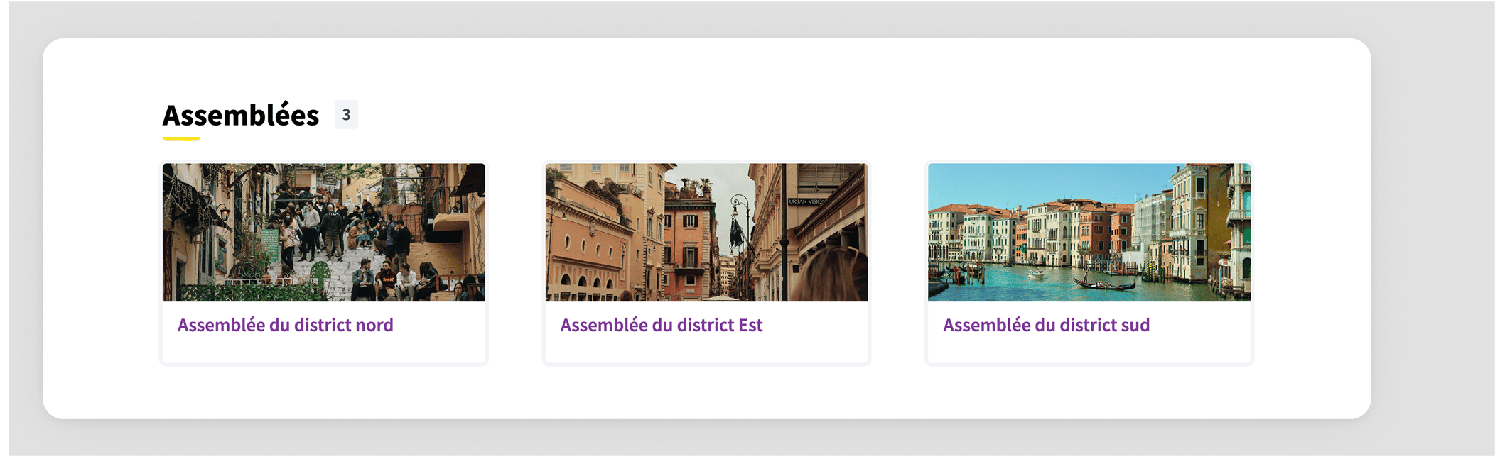 Landing page content Related assemblies content block