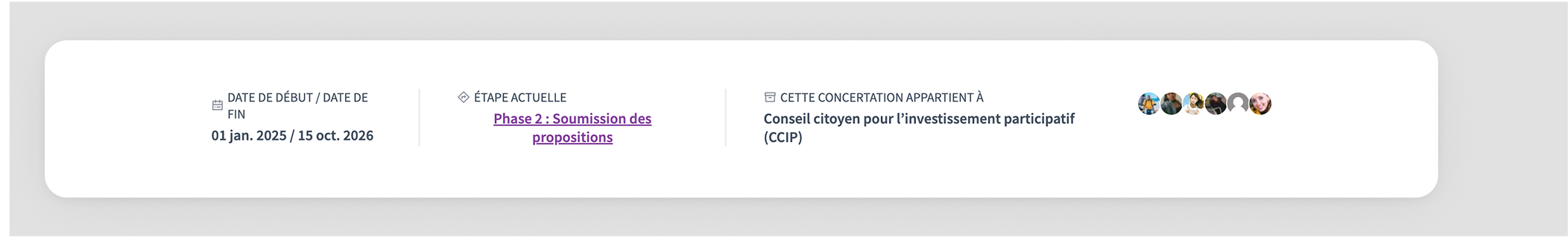 Landing page content Phase and duration content block