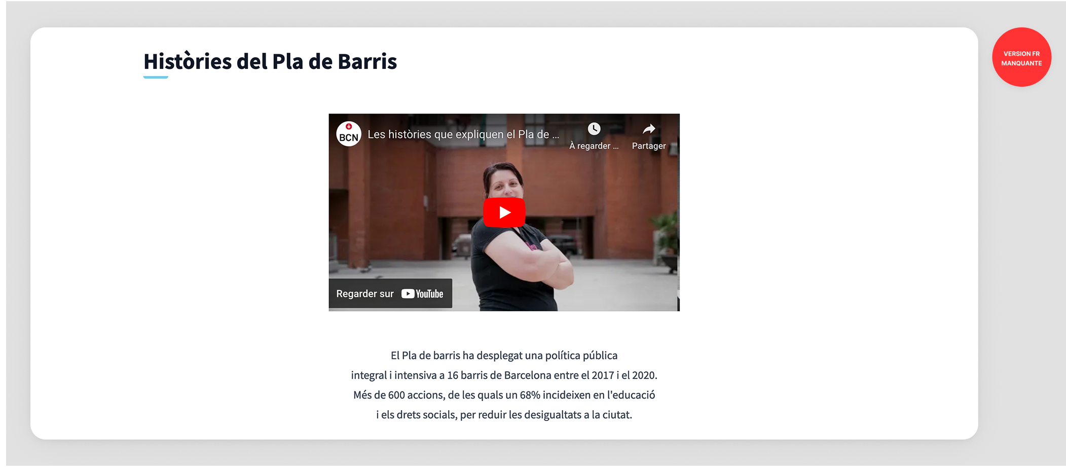 Participatory process group landing page HTML blocks