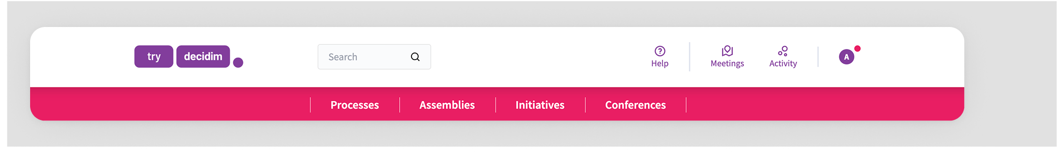 Spaces visible in the public interface
